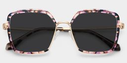 Cordaro Purple-Floral Square Sunglasses1