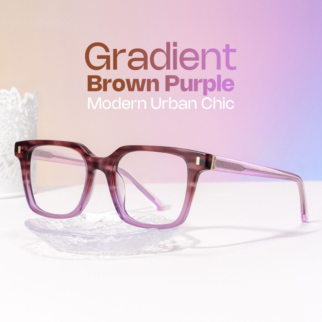 Pagel Purple Thin Frame Eyeglasses | ZEELOOL UK0