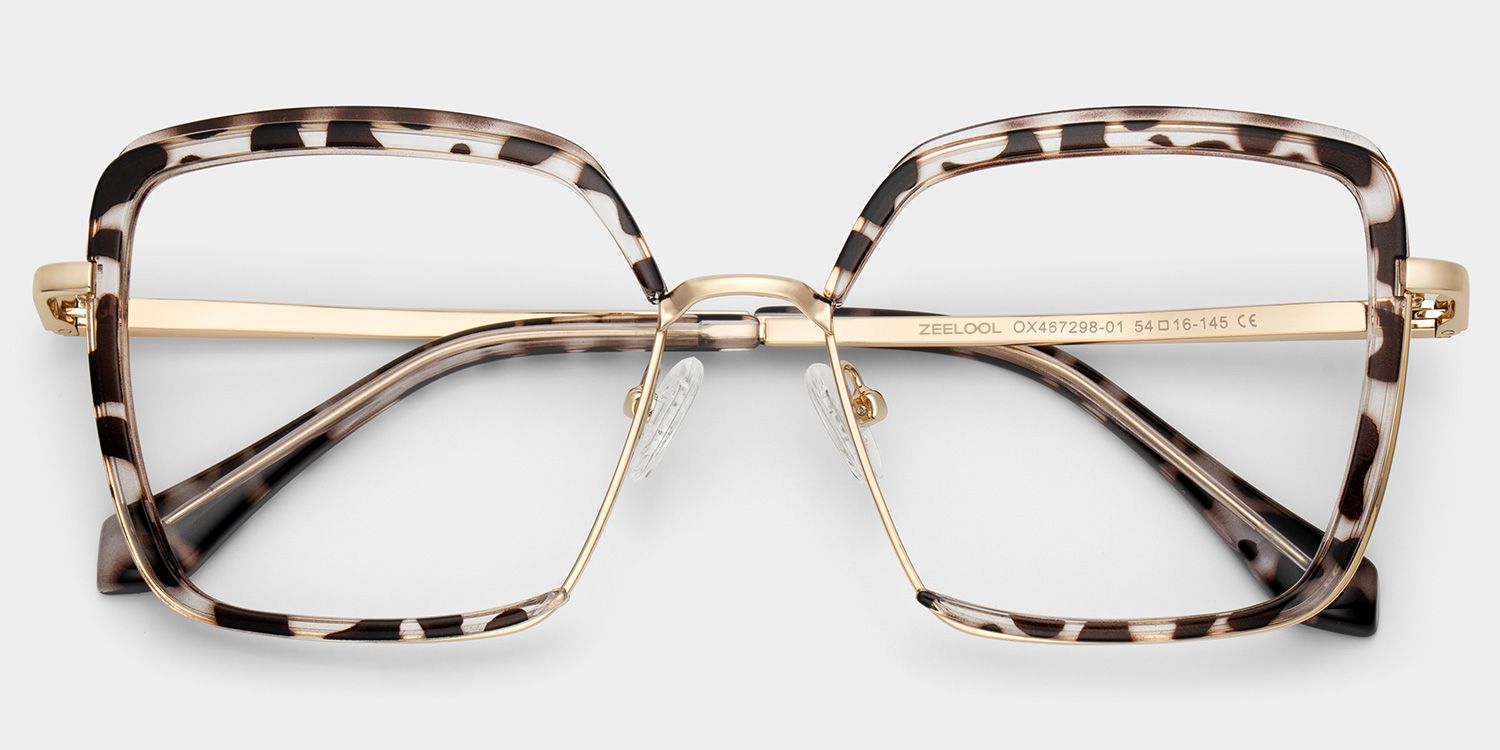Cordaro Square Clear Tortoise Shell Glasses with Nose Pads2