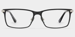 Alexander Rectangle Black Glasses1