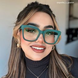 Liizbeett Square Green Glasses7