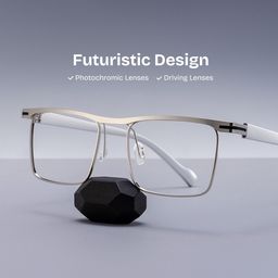 Violet Browline Silver Glasses0