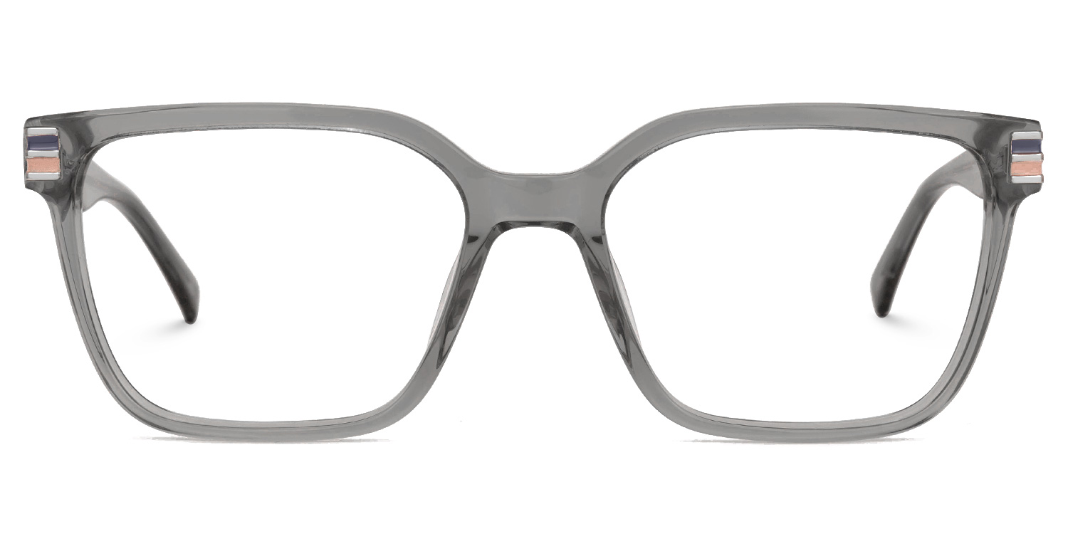 Rectangle Rucke Gray Color Frame Glasses | ZEELOOL UK0