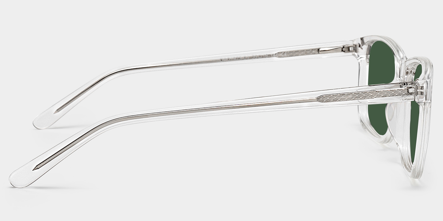 Connie Clear Rectangle Polarized Sunglasses for Driving | ZEELOOL UK3