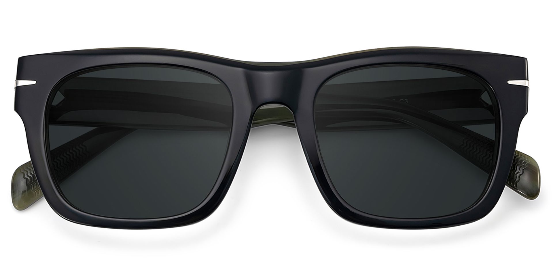 Renzo Rectangle Polarized Sunglasses in Acetate Material1