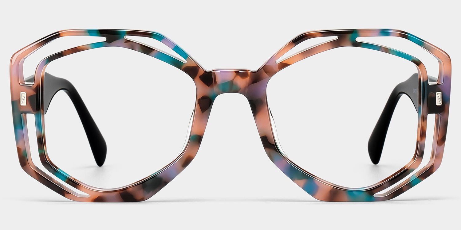 Bobbie Geometric Pink-Tortoise Eyeglasses & Frames0