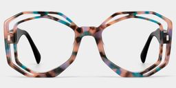 Bobbie Pink-Tortoise Oval Glasses0
