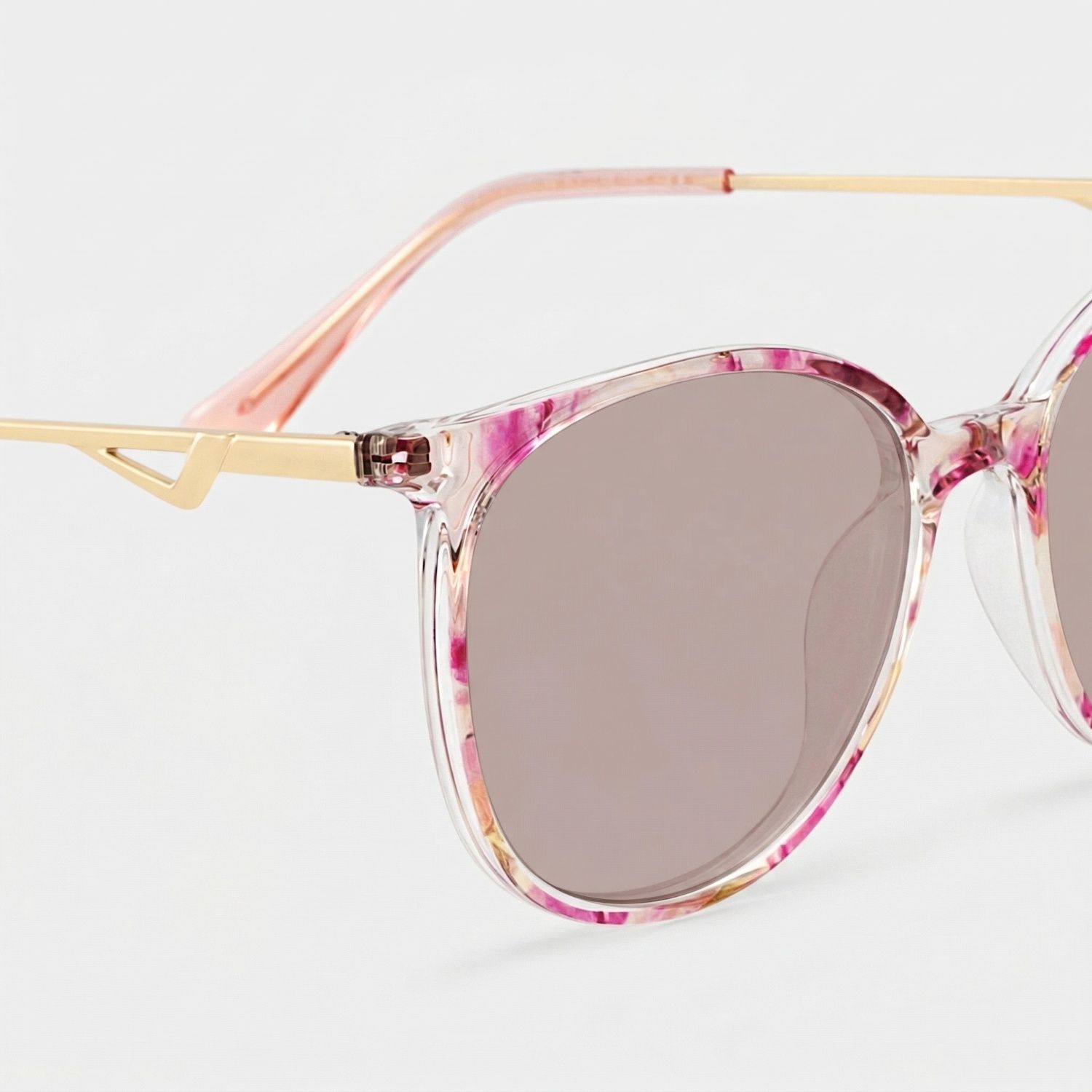 Chanty Petal Pink Round Mixed Glasses for Women | ZEELOOL4