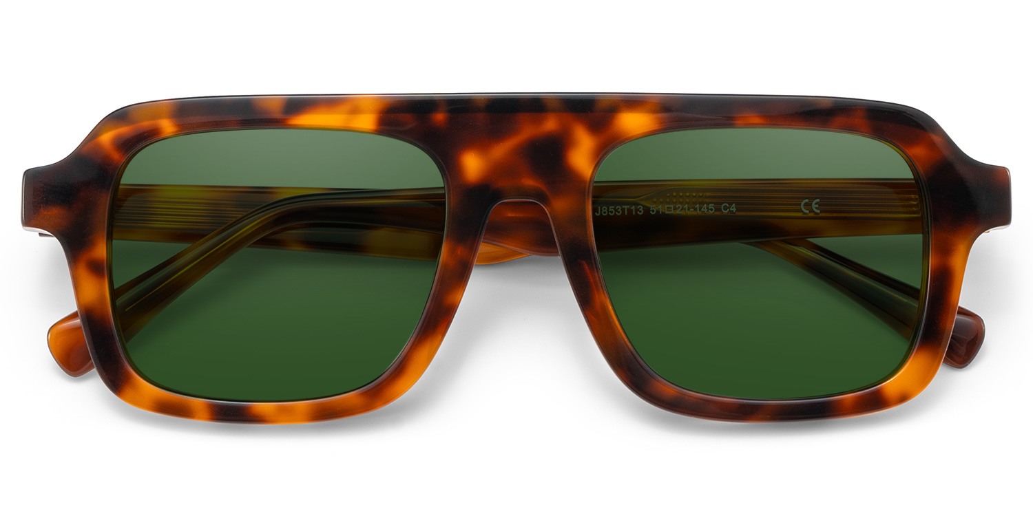 Nomad Rectangle Tortoise Polarized Sunglasses1