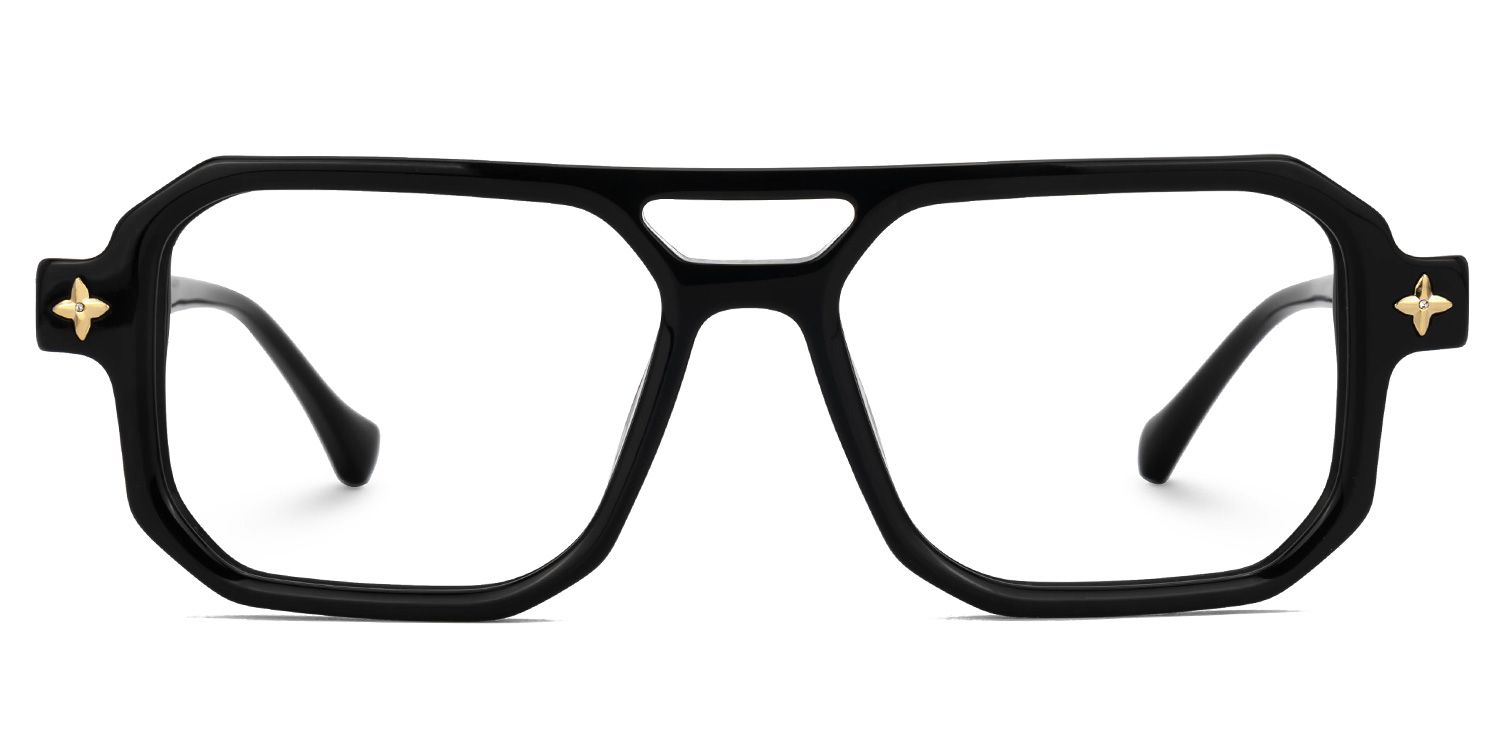 Black Brackett Aviator Frame Eyeglasses | ZEELOOL UK0