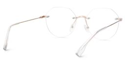 Osorio Geometric Rose Gold Glasses4