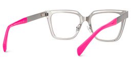 Diorney Rectangle Bright Pink Glasses4
