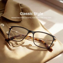 Alexander Rectangle Black Glasses0