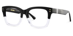 Gaydeh Rectangle Black Clear Glasses3