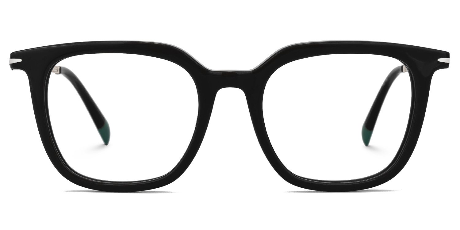 Bodali Mixed-Materials Square Black Frame Glasses | ZEELOOL UK0