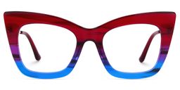 Cagle Cateye Red-Blue Glasses0