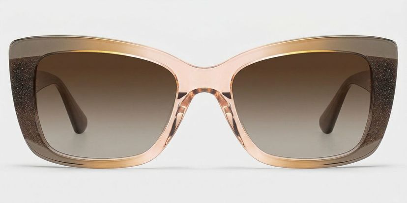 Leona Brown Rectangle Sunglasses