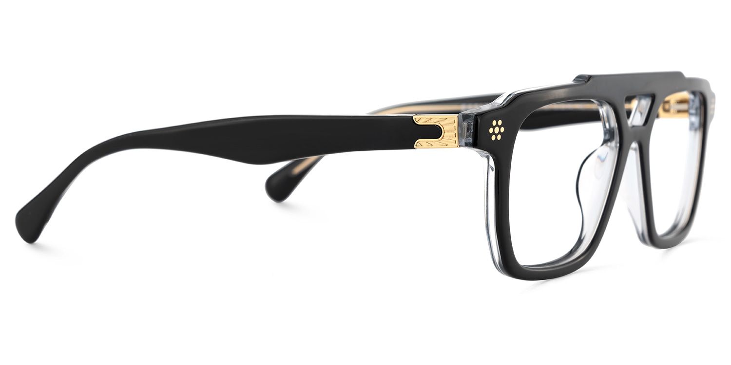 Mercurio Eyeglasses in Aviator Black Frame | ZEELOOL UK4