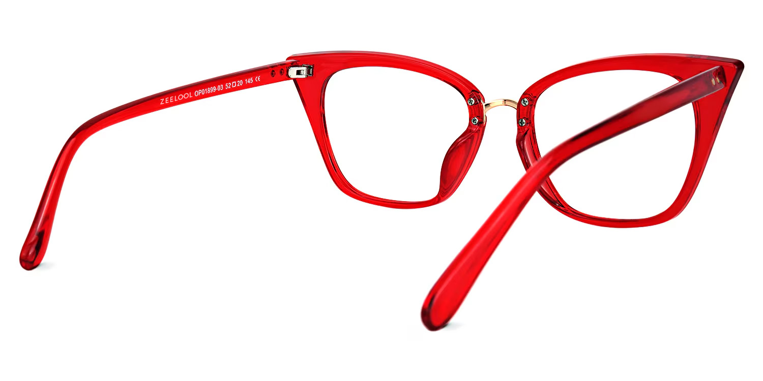 Chandrikar Cat Eye Red Glasses and Thin Frames Eyeglasses3