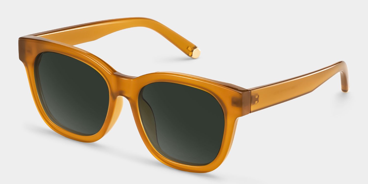 Azul beige Frame Polarized Sunglasses with square Style Online | ZEELOOL UK2