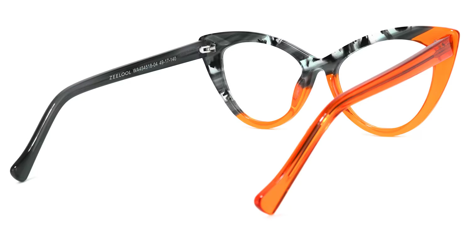 Maxine Cateye Orange Glasses4