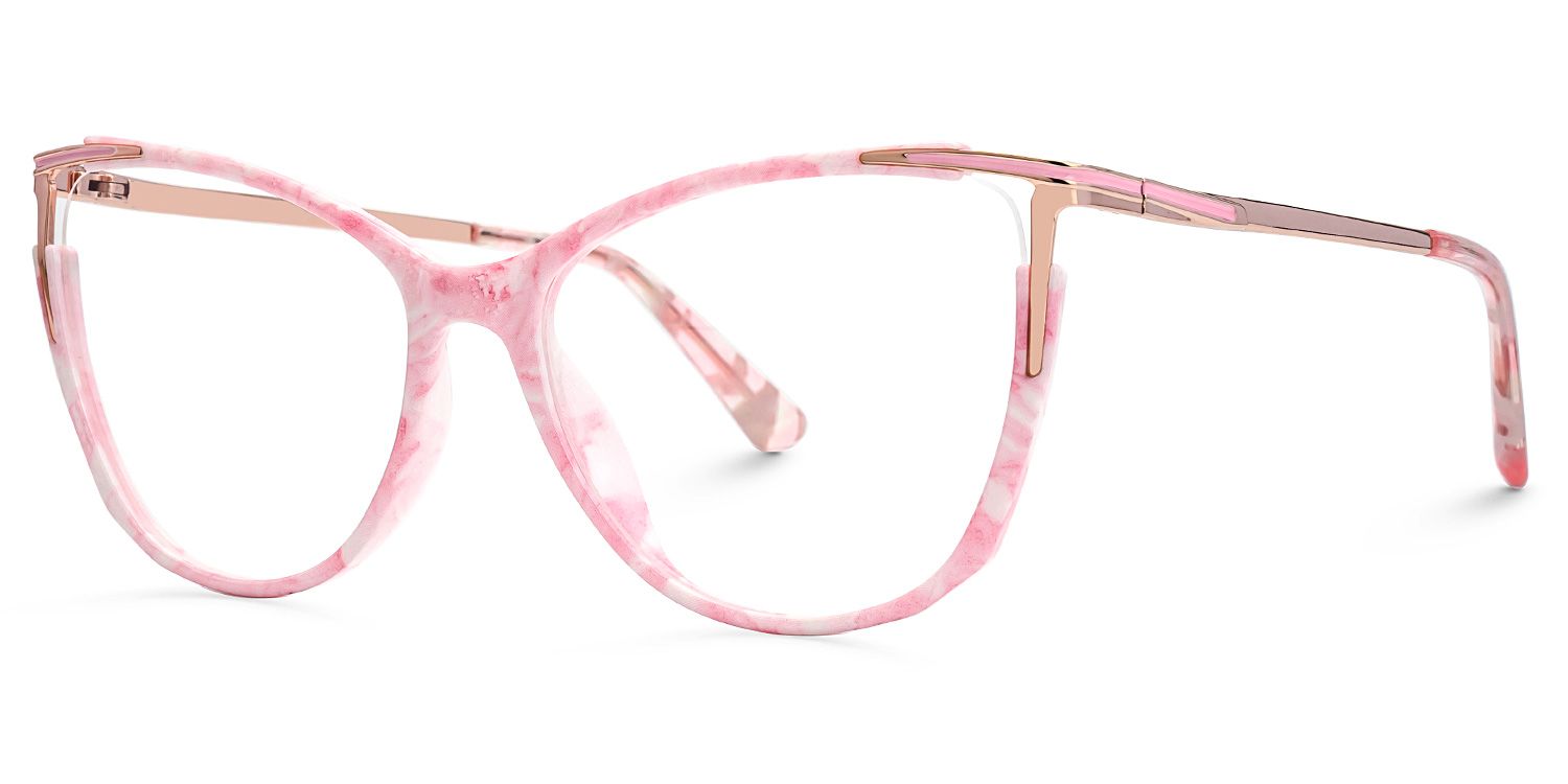 New Pink-Floral Color for Yomary Mixed-Material Eyeglasses  | ZEELOOL UK1