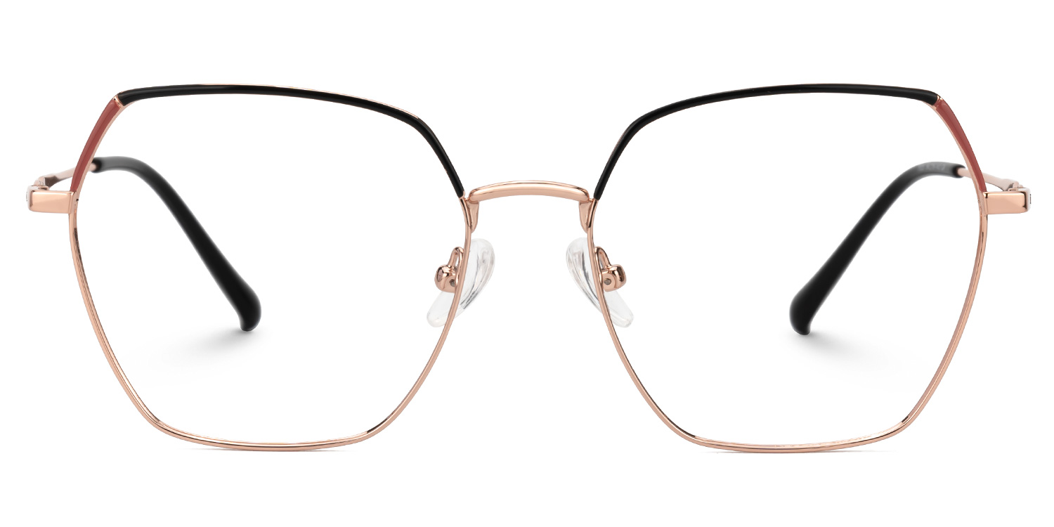 Marlon Geometric Two-Tone Full-Rim Glasses | ZEELOOL UK0