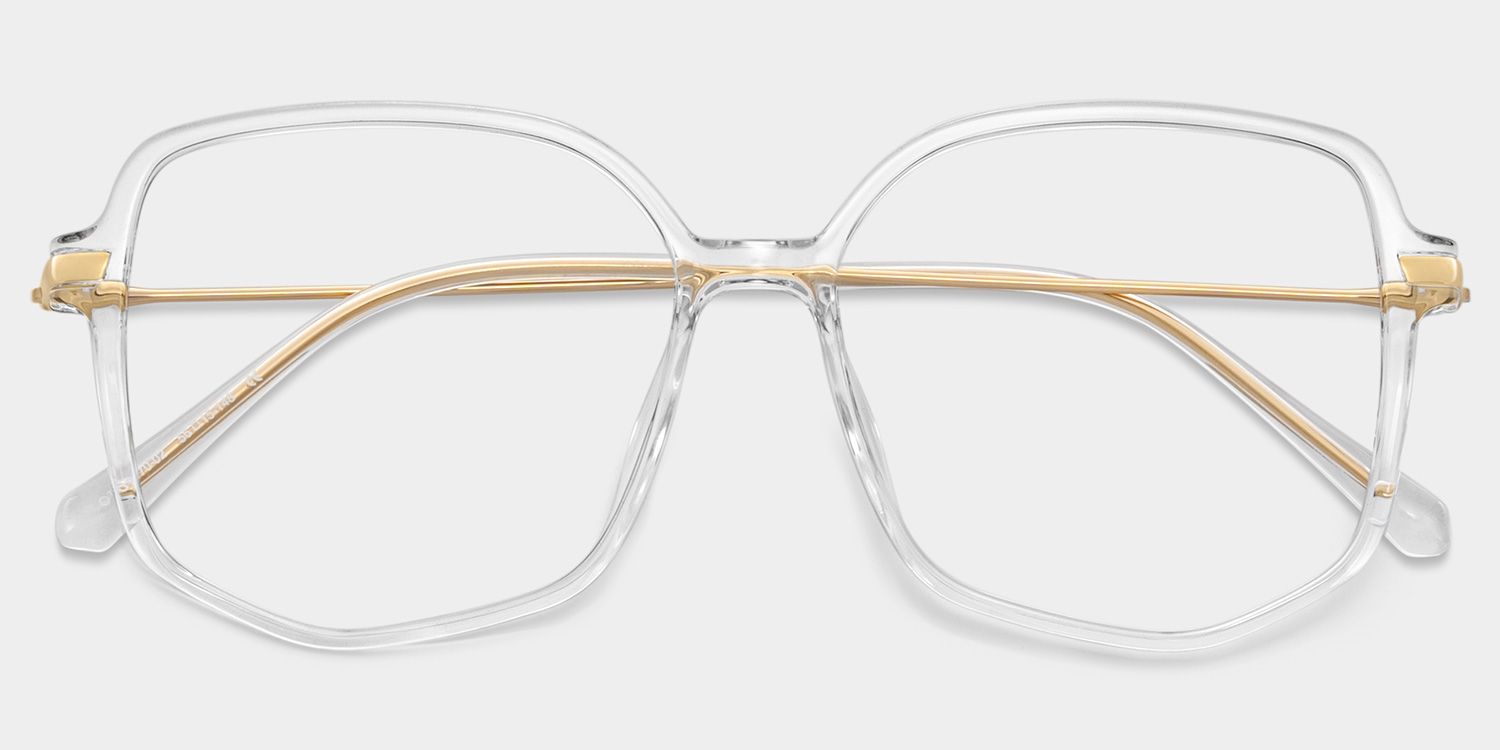 Payton Geometric Clear Eyeglasses | ZEELOOL UK1