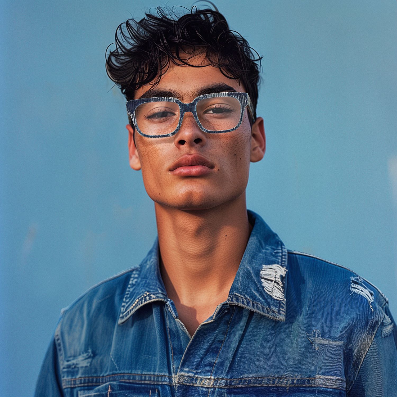 Designer Colin Gray Denim Glasses Frames for Men5