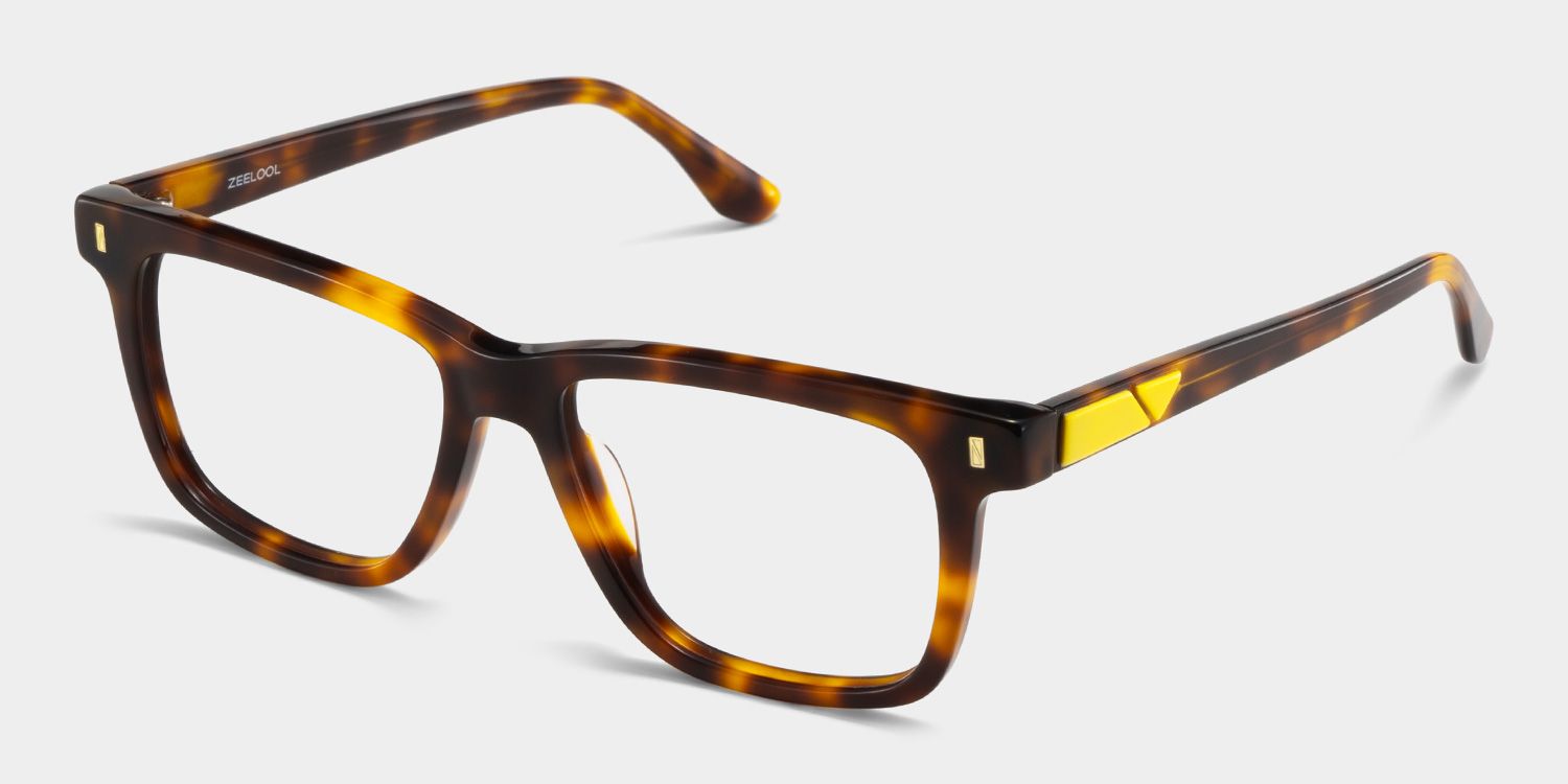 Rectangle Tortoise Eyeglasses- Travis Acetate Frame Glasses2