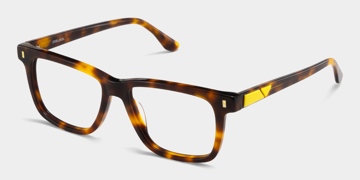 Rectangle Tortoise Eyeglasses- Travis Acetate Frame Glasses2