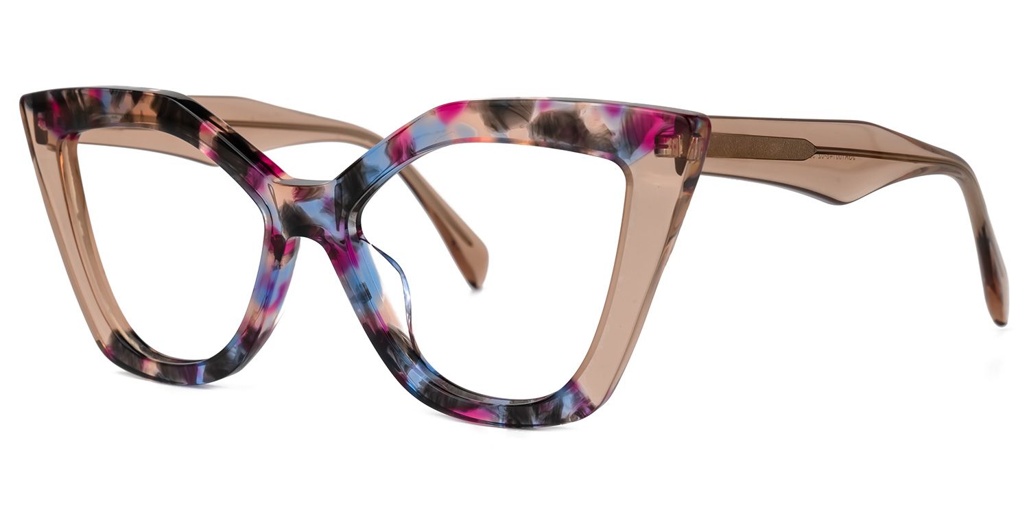 Nolia Cat-eye Floral Eyeglasses and Frames Glasses1