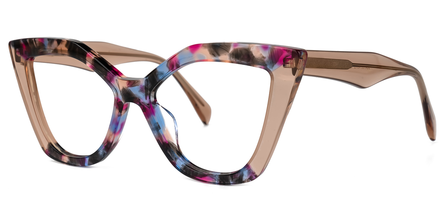 Nolia Cat-eye Floral Eyeglasses and Frames Glasses1