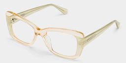 Leona Rectangle Gold Glasses2