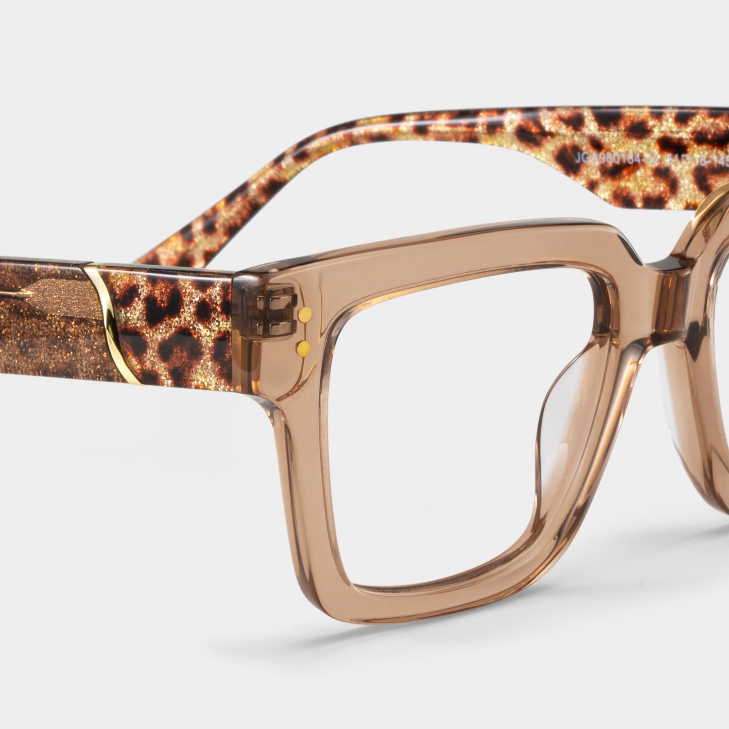 Caius Beige Frame Glasses with Square Frame Online | ZEELOOL4