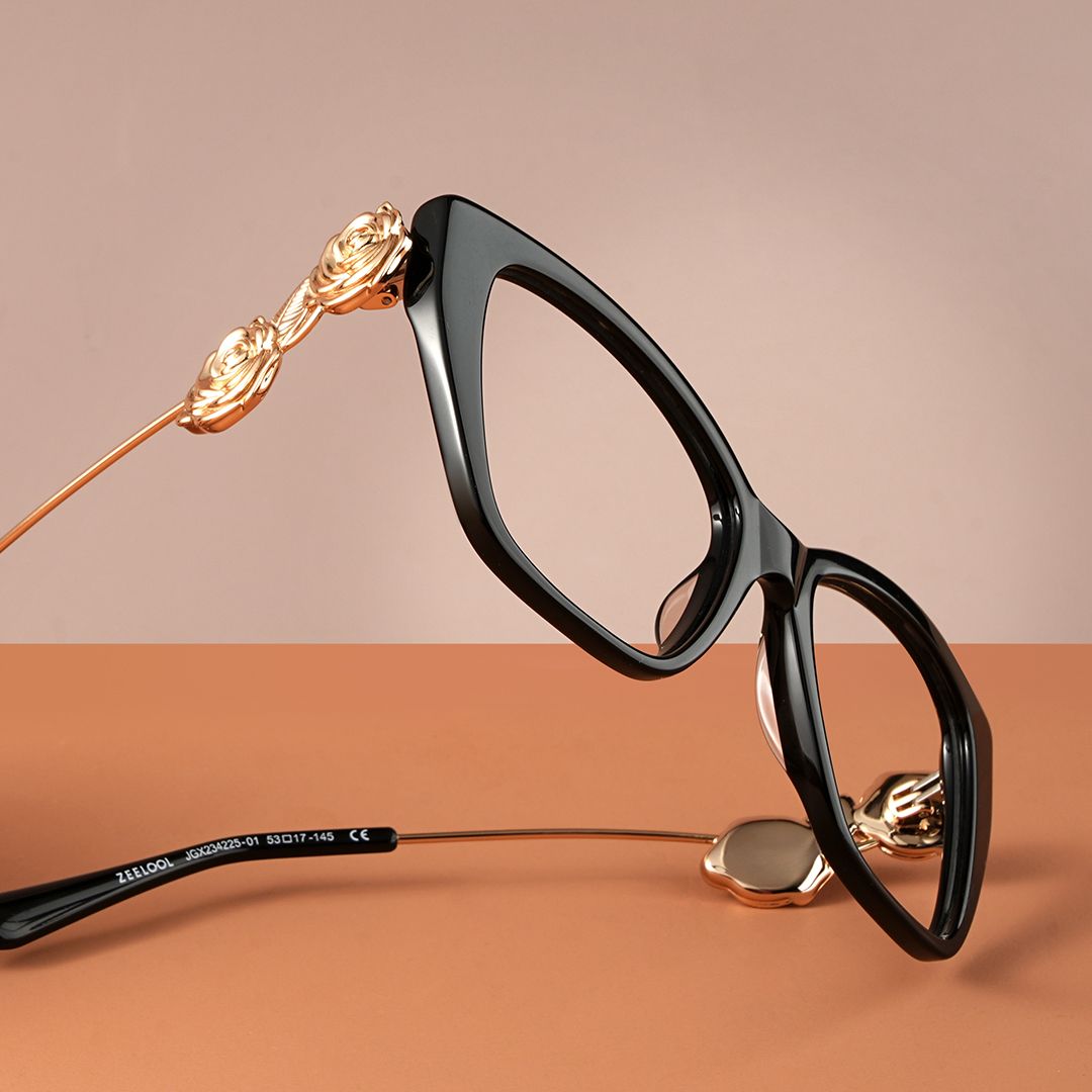 Atiesha Cateye Black Specs For Women | Zeelool0