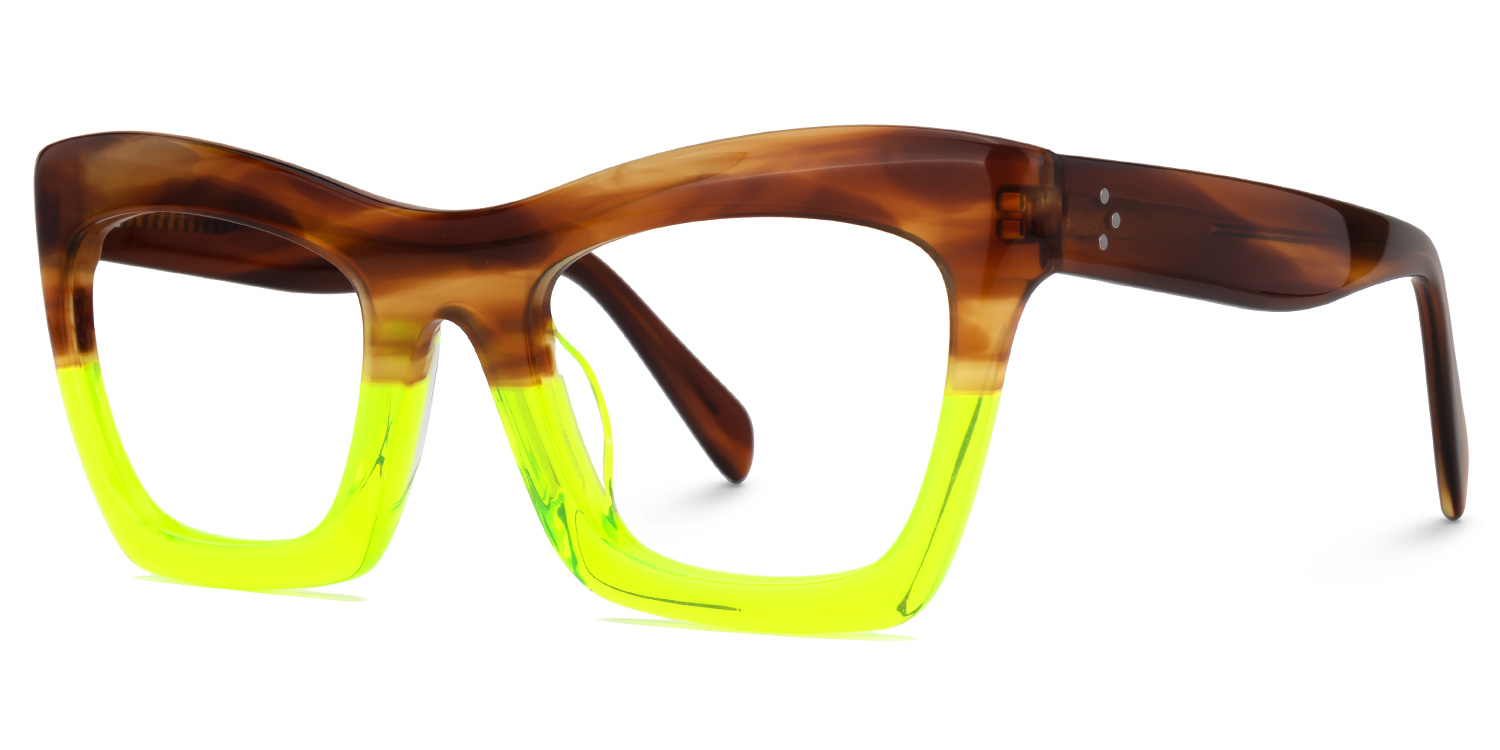 Benitez Square Green Glasses1