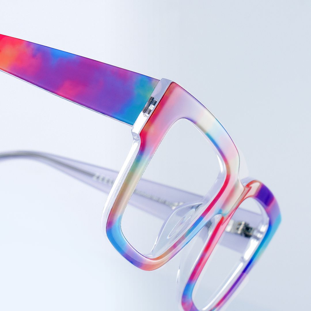 Pop  Acetate Colorful Frame Glasses with Square Shape | ZEELOOL UK9