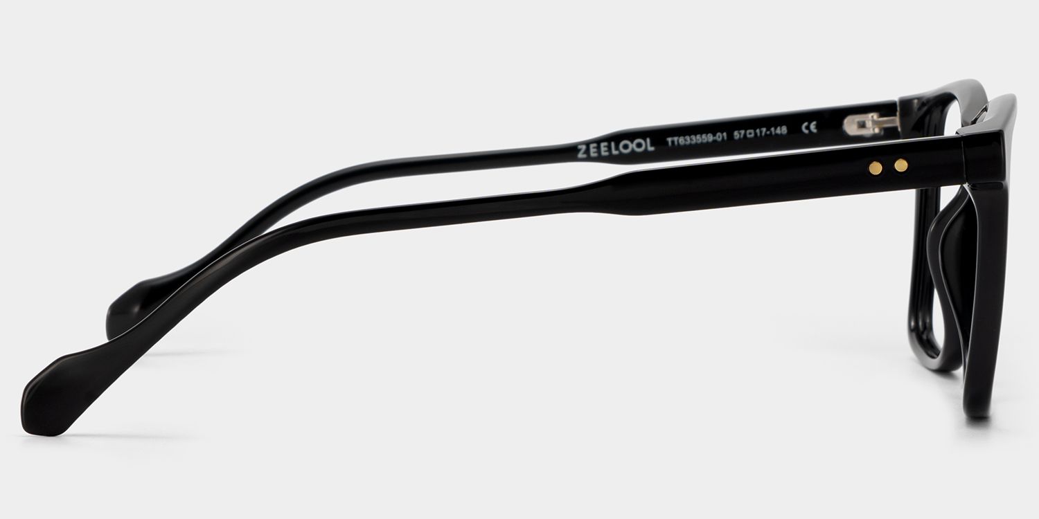 Burgos Square Black Glasses | ZEELOOL UK3