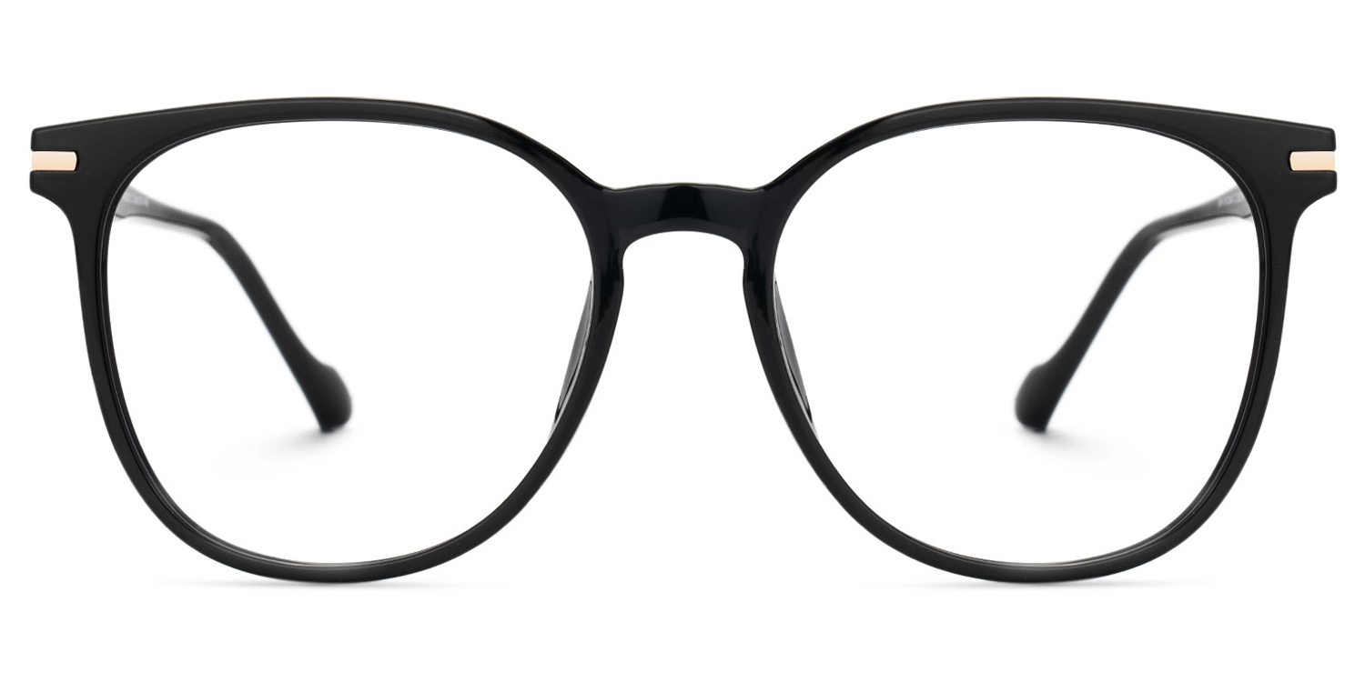Simoni Round Black Glasses0