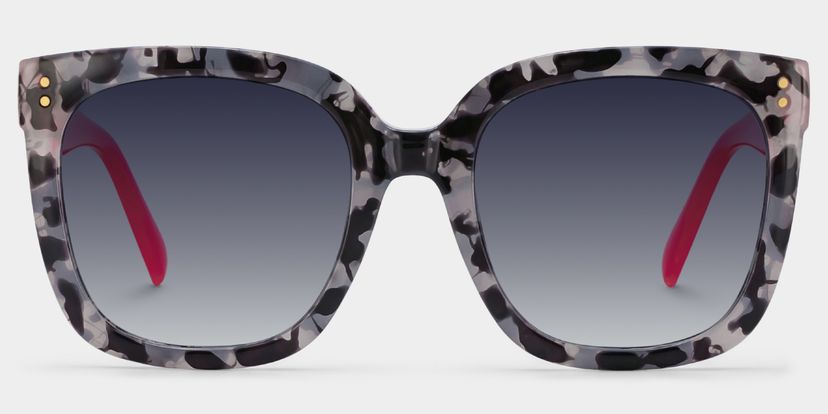 Ebony Gray-Tortoise Square Sunglasses