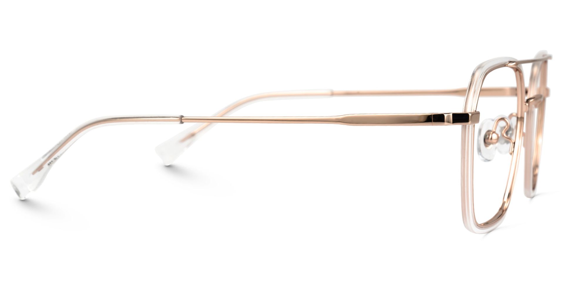 Sherie Aviator Clear Glasses2