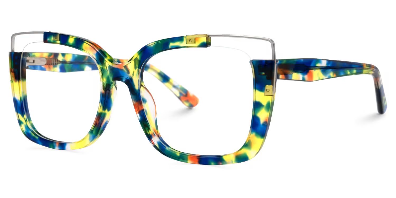 Square Dortch Blue-Tortoise Glasses and Colored Frames1