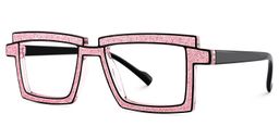 Zephyr Rectangle Pink Glasses3