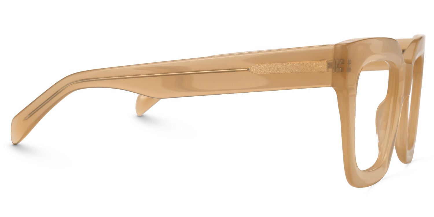 Trinity Square Beige Glasses | ZEELOOL UK2