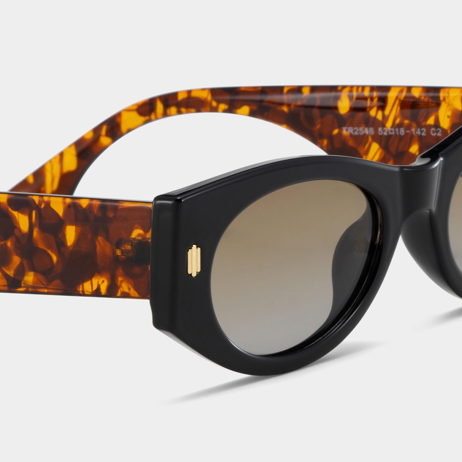 Reina Black Geometric Polarized Sunglasses for Driving | ZEELOOL UK4