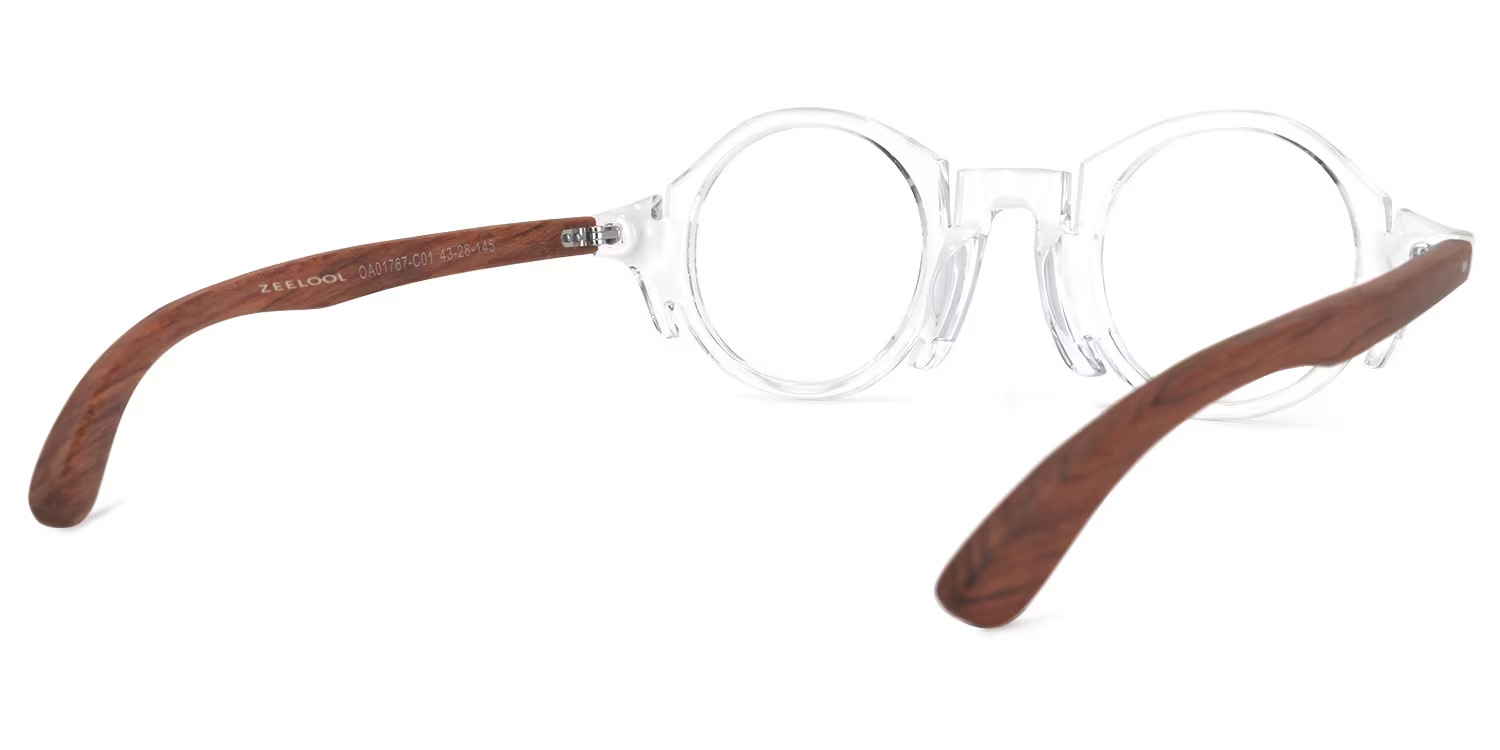 Charlie Round Crystal Frame Glasses | ZEELOOL UK3