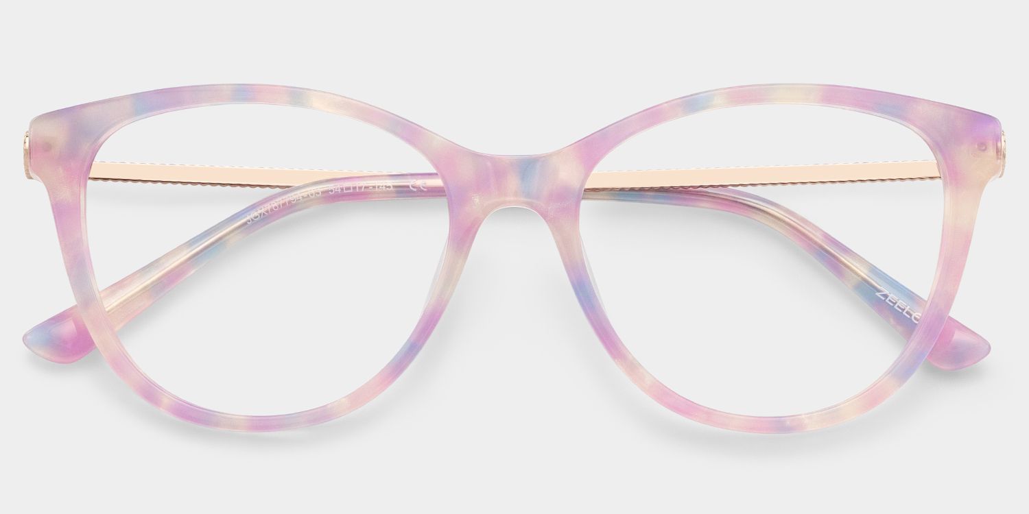 Eli Purple Round Gradient Eyeglass Frames for Ladies | ZEELOOL1
