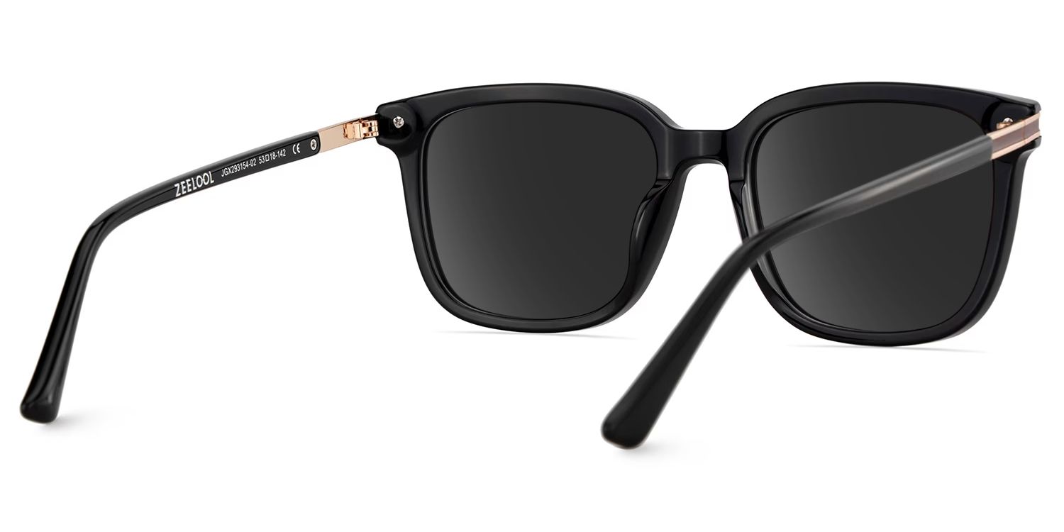Kenny Square Black Full Rim Sunglasses | ZEELOOL UK4