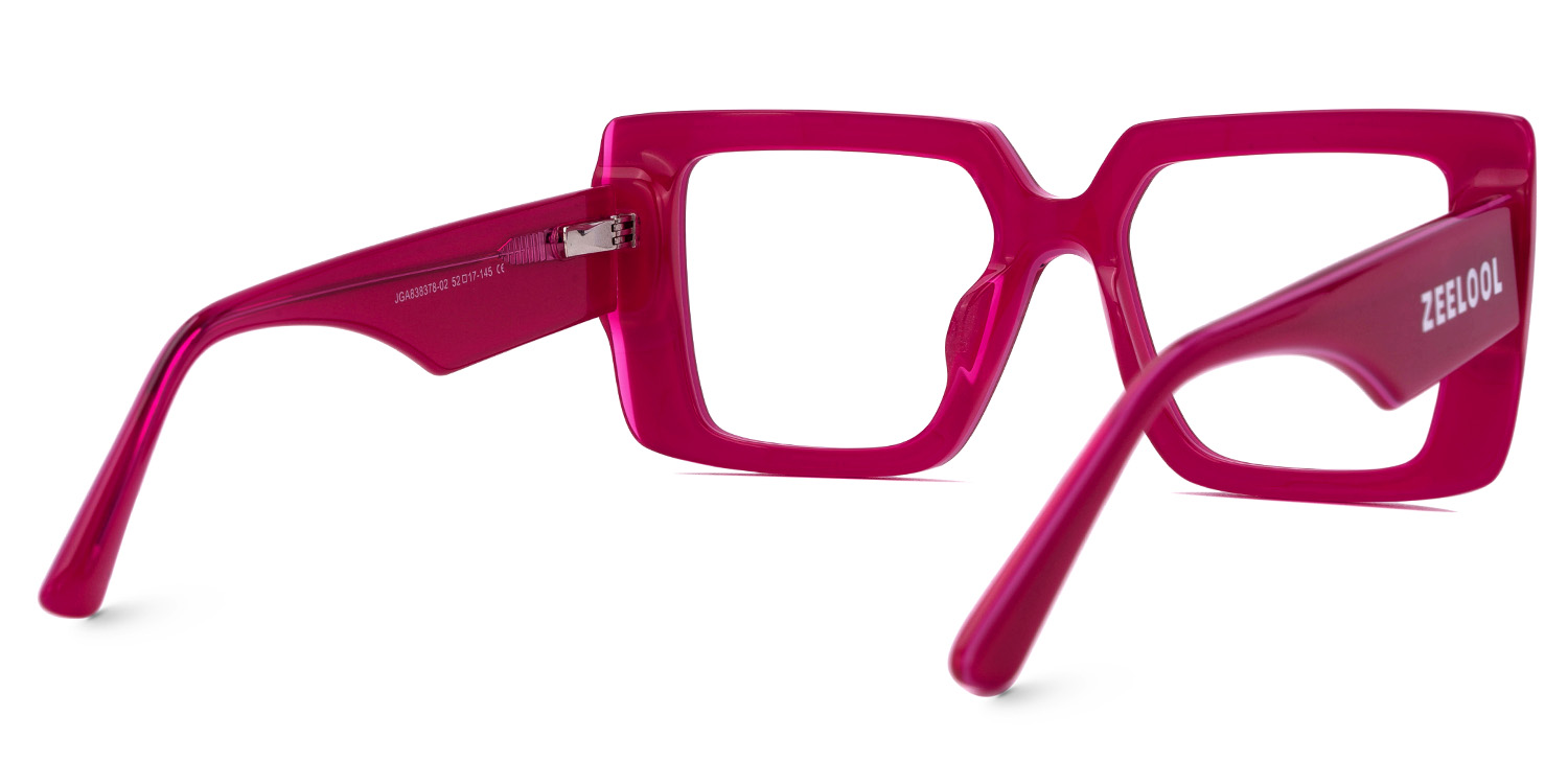 Parris Bright Red Eyeglasses in Rectangle Frames3